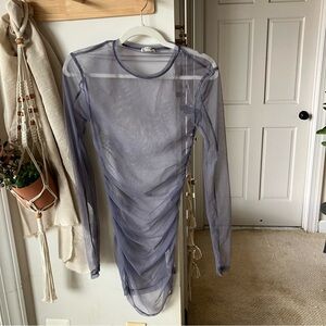 Free People Lavender Mesh Top